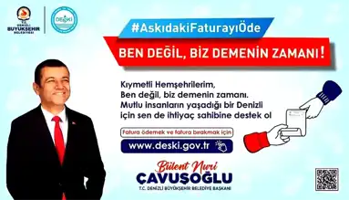 Denizli'de Askıda Su Faturası Kampanyası