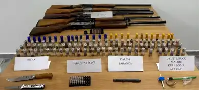 Denizli'de Silah Operasyonu: Kalem Tabanca ve 5 Tüfek Ele Geçirildi
